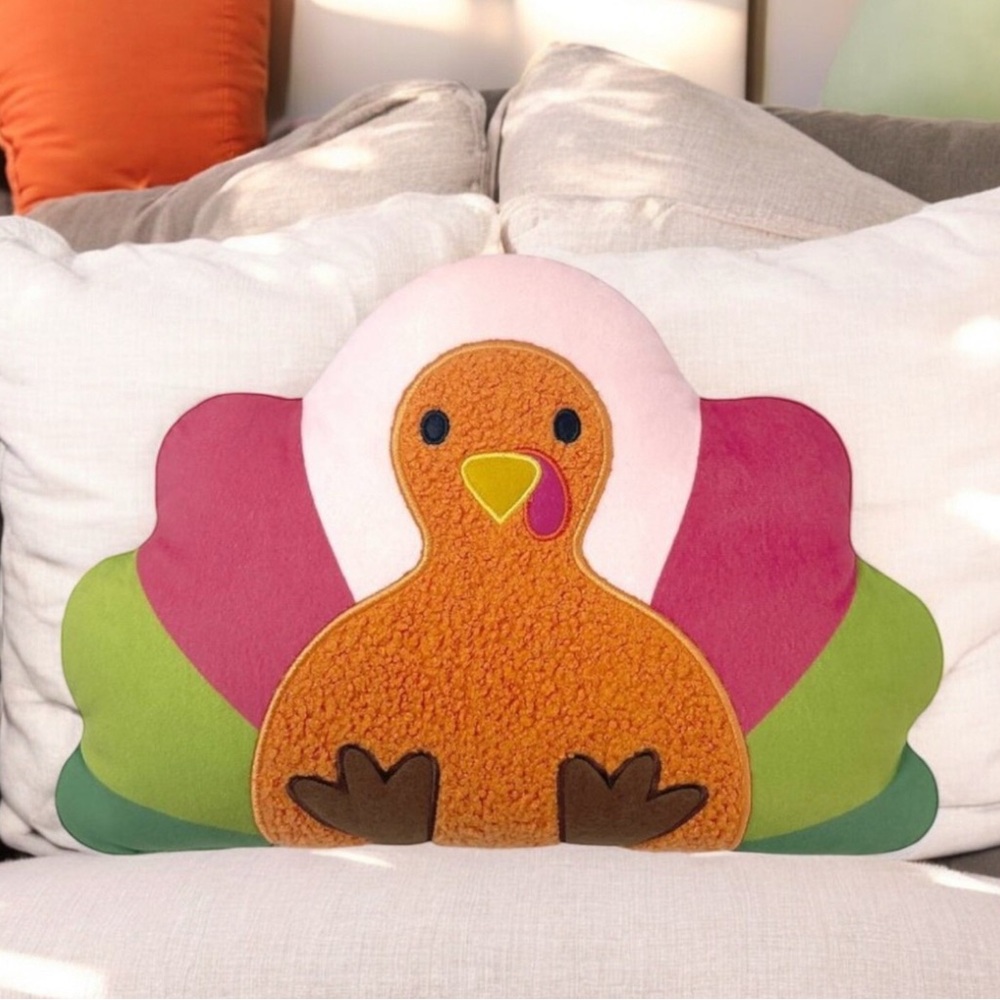 🌸.#4007-44. Vibrant Turkey Accent Pillow